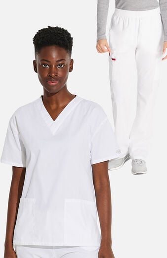 Women's Scrub Set: Core 3-Pocket V-Neck Top & Pull On Pant Women's Scrub Set: Core 3-Pocket V-Neck Top & Pull On Pant