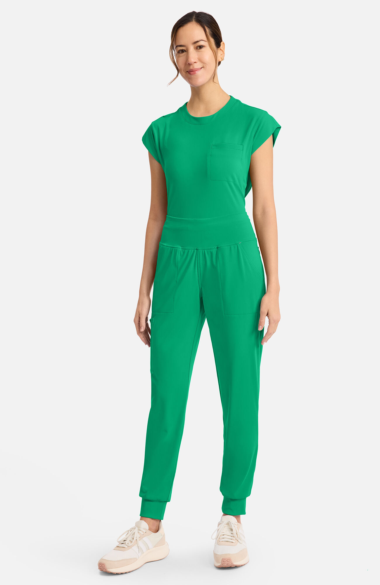 Women's 5-Pocket Pull-On Jogger Scrub Pant, GAP Green Apple | blue, large