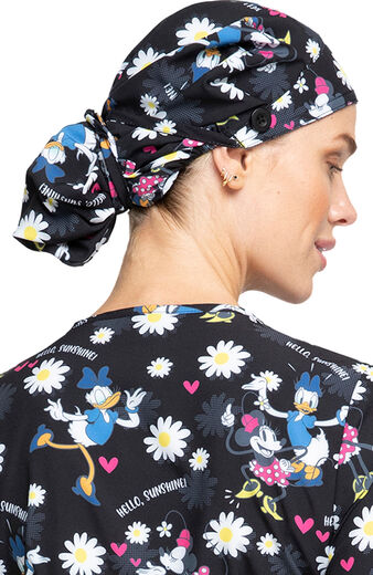 Clearance Women's Bouffant Hello Sunshine Print Scrub Hat