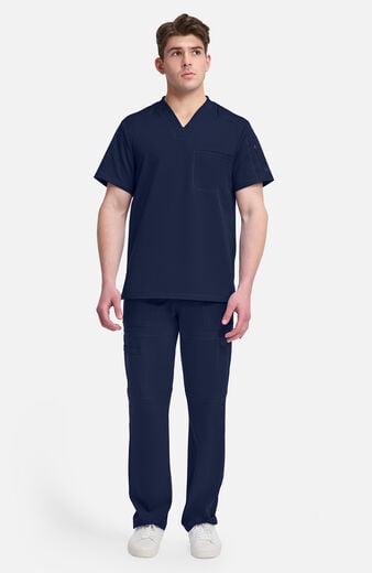 Men's V-Neck Solid Scrub Top Men's V-Neck Solid Scrub Top