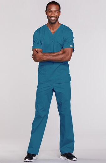Unisex Scrub Set: 4-Pocket V-Neck Top & 5-Pocket Cargo Pant Unisex Scrub Set: 4-Pocket V-Neck Top & 5-Pocket Cargo Pant