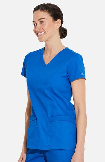 Women's 5-Pocket Shaped V-Neck Scrub Top Women's 5-Pocket Shaped V-Neck Scrub Top