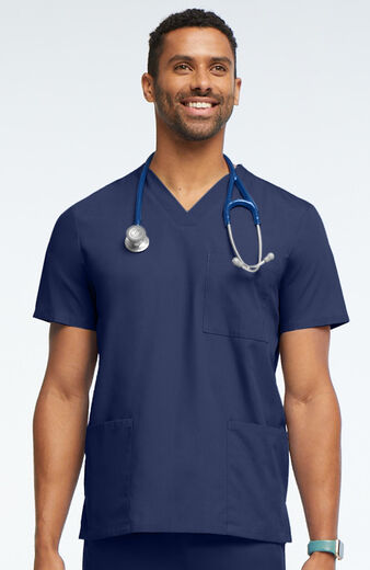 Unisex Banded V-Neck 3-Pocket Scrub Top  Unisex Banded V-Neck 3-Pocket Scrub Top