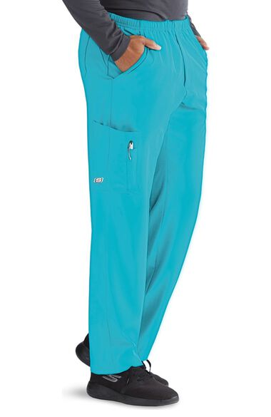 Clearance Men's Structure Elastic Waistband Zip Fly Scrub Pant, , large
