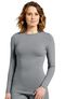 Women's Long Sleeve Crew Neck Solid Stretch T-Shirt, , large