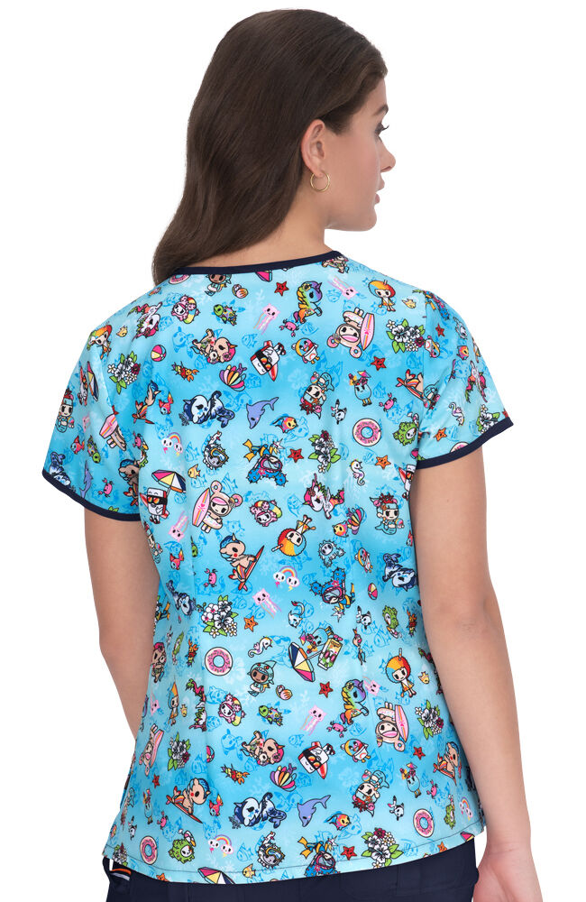 Clearance Women s Eve Tokidoki Aloha Print Scrub Top