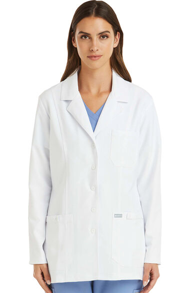 Women's 29" Notch Collar Consultation Lab Coat, , large