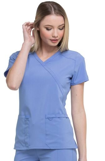 Women's Mock Wrap Solid Scrub Top Women's Mock Wrap Solid Scrub Top