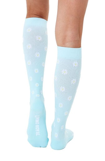 Women's 15-20 mmHg Lightweight Daisy Print Compression Socks