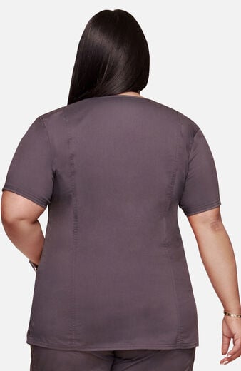 Women's Scrub Set: Shaped 3-Pocket Mock Wrap Top & Drawstring Flare Pant Women's Scrub Set: Shaped 3-Pocket Mock Wrap Top & Drawstring Flare Pant