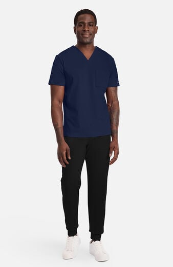 Men's Tuck-In Chest Pocket V-Neck Scrub Top Men's Tuck-In Chest Pocket V-Neck Scrub Top