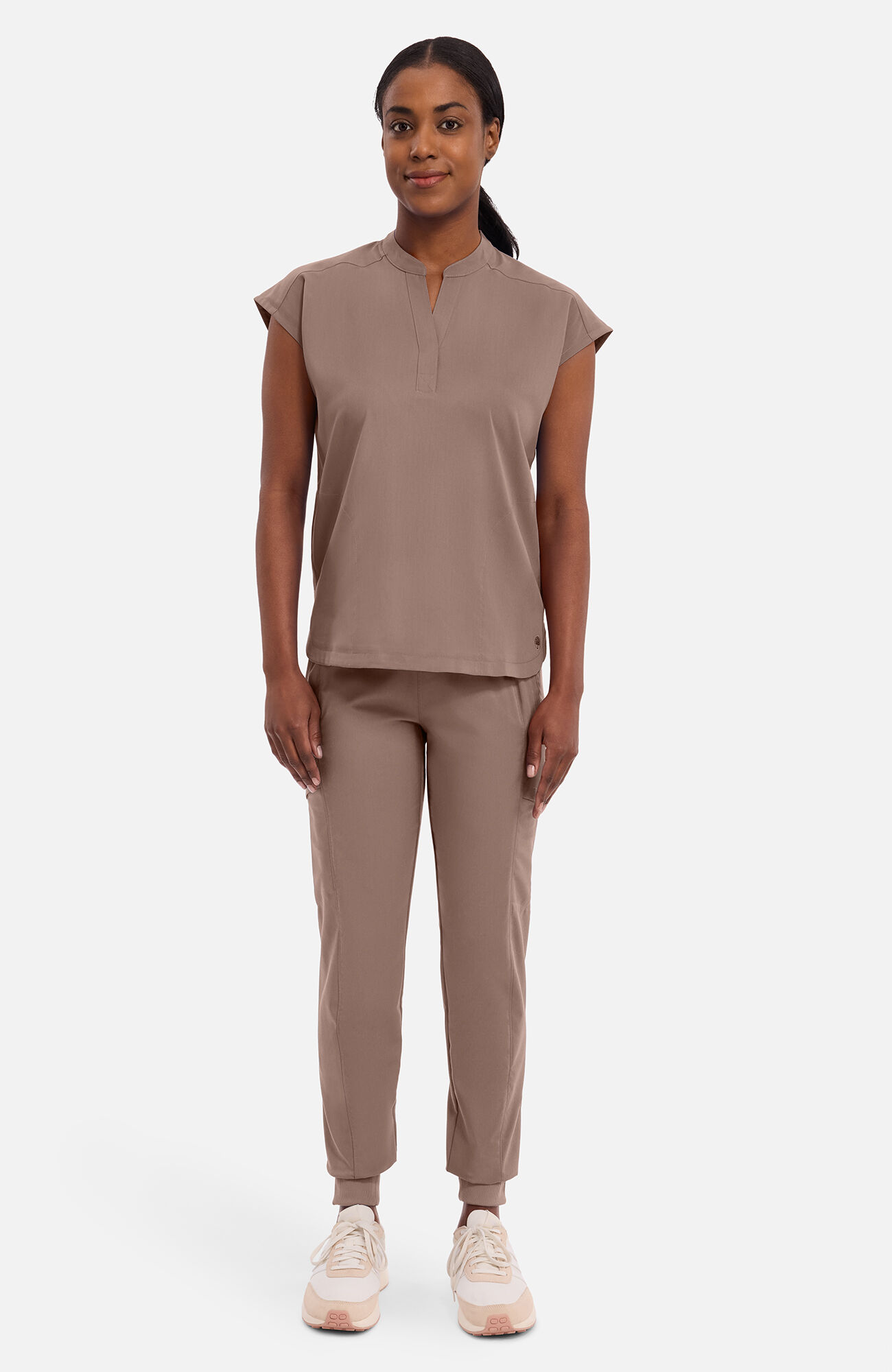 Women's Journey Mandarin Collar Scrub Top