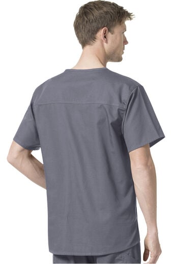 Clearance Men's Slim Fit Pocket Solid Scrub Top