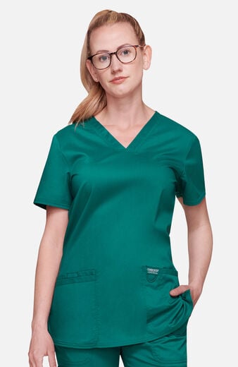 Women's 3-Pocket V-Neck Stretch Scrub Top Women's 3-Pocket V-Neck Stretch Scrub Top