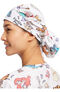 Women's Friendship Goals Print Bouffant Scrub Hat, , large
