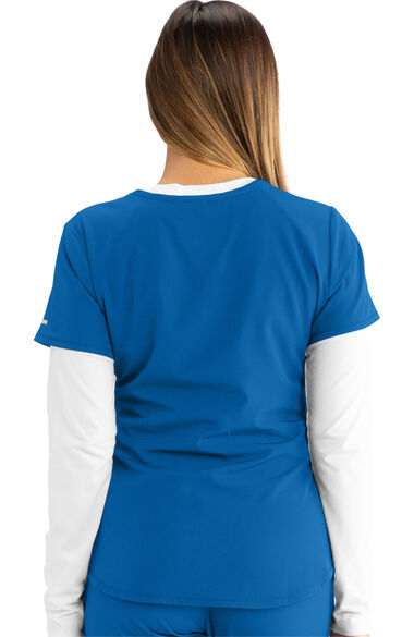 Women's Scrub Set: Vitality V-Neck Top & Logo Waistband Pant, , large