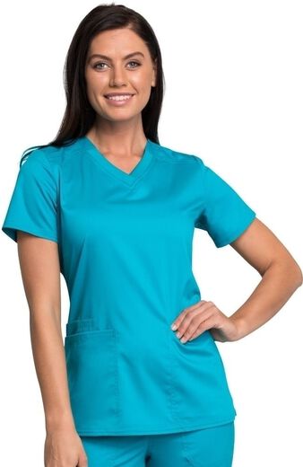 Women's V-Neck Solid Scrub Top, Women's V-Neck Solid Scrub Top