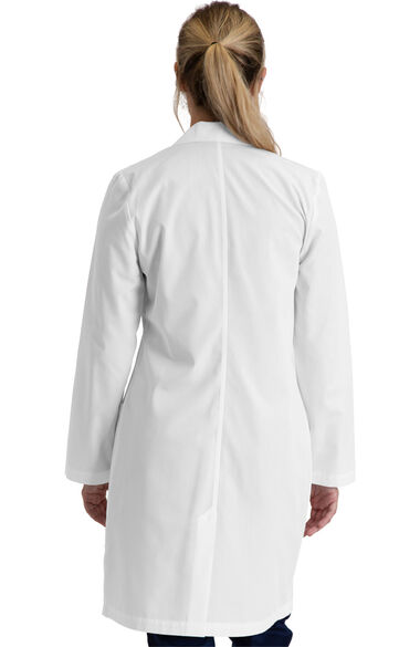 Women's Notched Collar 3 Pocket Lab Coat, , large