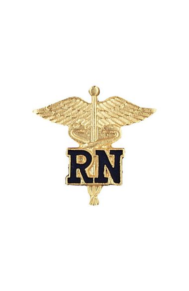RN - Registered Nurse (Letters On Caduceus) Pin, , large