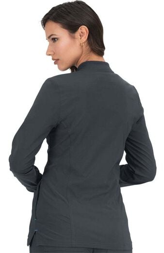 Women's Andrea Zip Front Solid Scrub Jacket