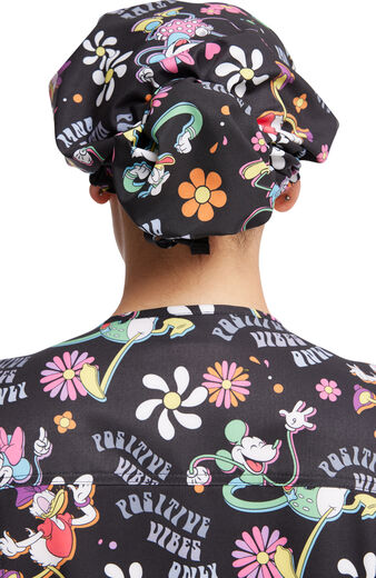 Women's Positive Vibes Print Bouffant Scrub Hat