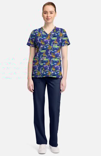 Women's Scooby-Doo Mystery Print Scrub Top Women's Scooby-Doo Mystery Print Scrub Top