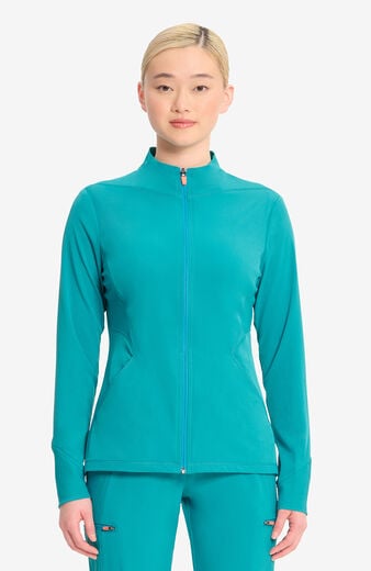 Women's Knit Zip Front Scrub Jacket Women's Knit Zip Front Scrub Jacket