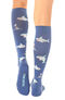 Unisex 15-20 Mmhg Lightweight Shark Print Compression Socks, , large