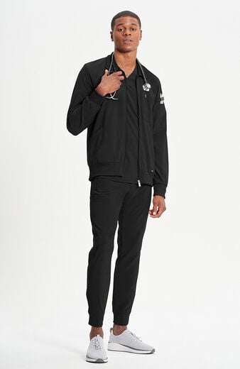 Men's Zip Front Rib Panel Scrub Jacket Men's Zip Front Rib Panel Scrub Jacket