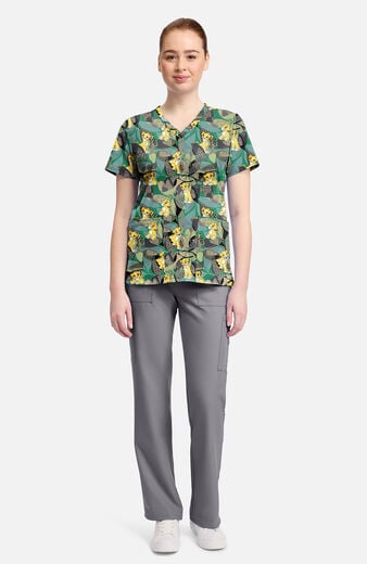 Women's Lion King Tropical Roar Print Scrub Top Women's Lion King Tropical Roar Print Scrub Top