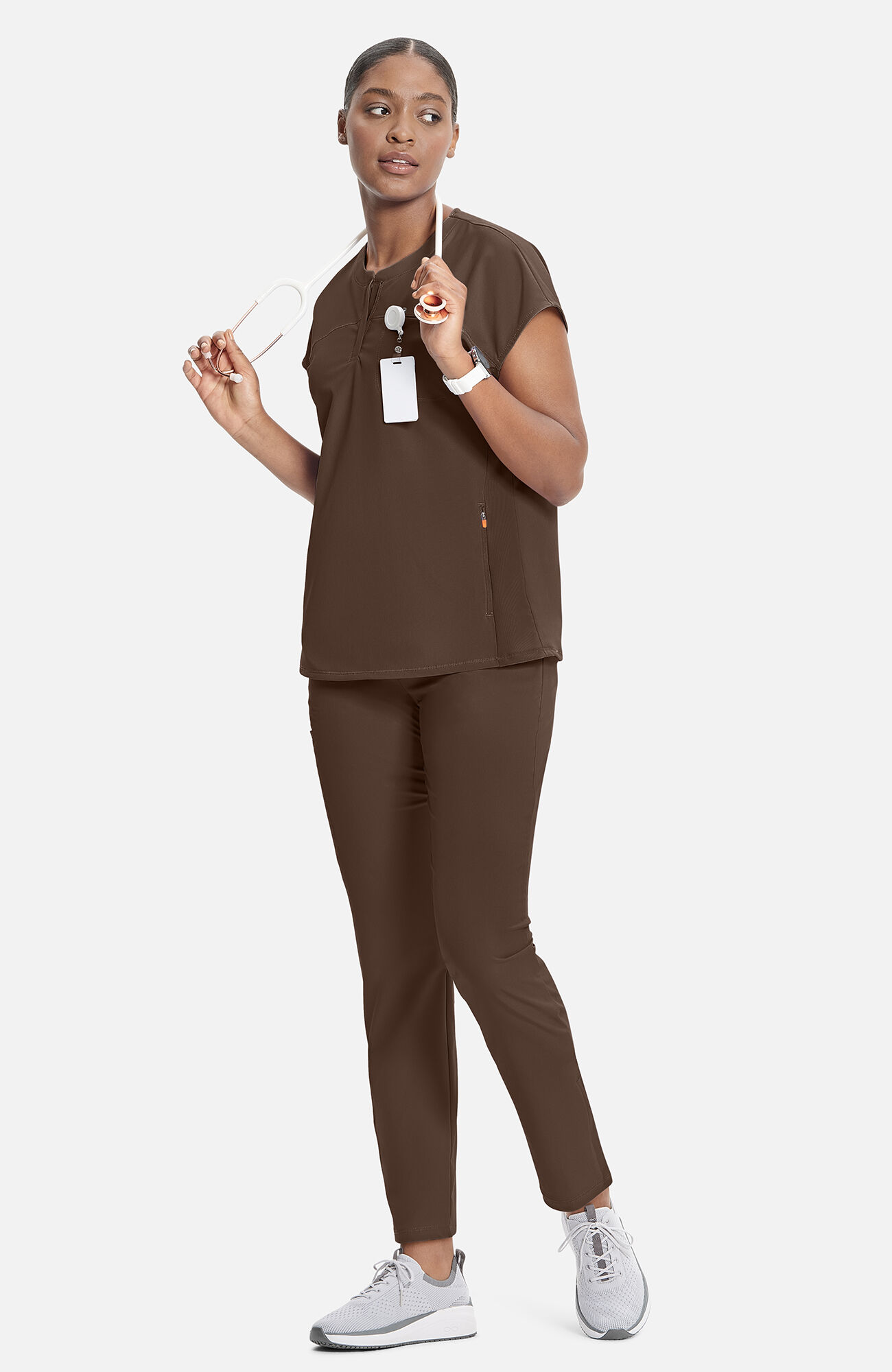 Women's Henley Scrub Top