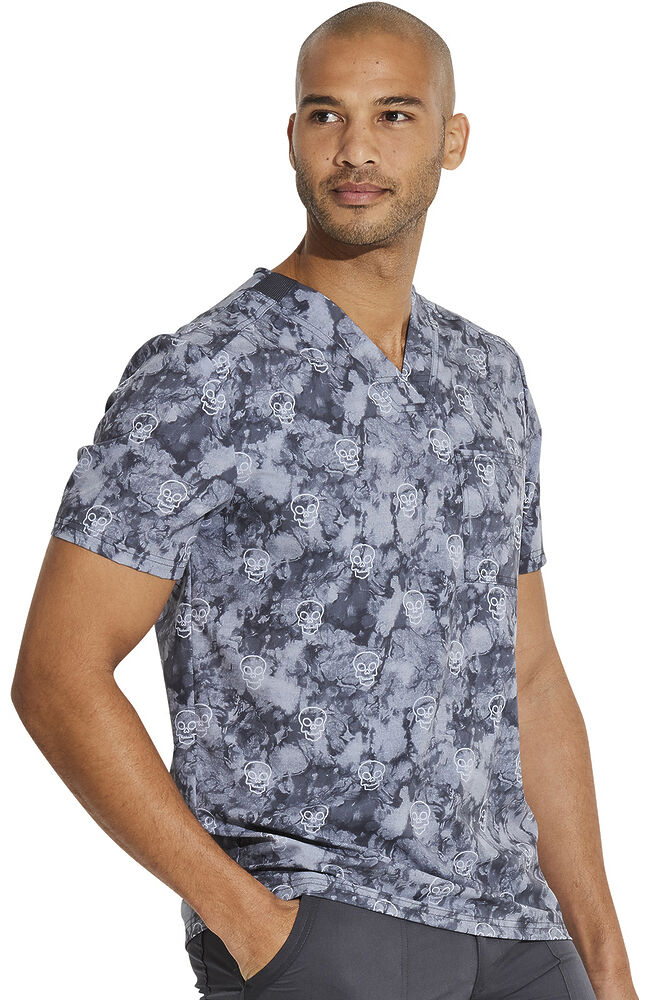 Mens printed best sale scrub tops
