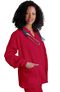 Clearance Women's Round Neck Warm-Up Solid Jacket, , large