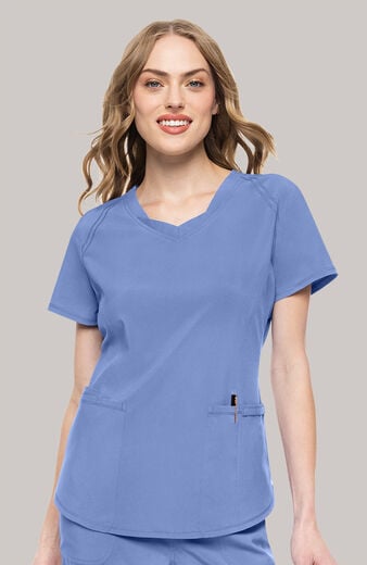 Women's Layered V-Neck Scrub Top Women's Layered V-Neck Scrub Top