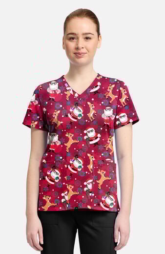 Women's Future Is Bright Print Scrub Top Women's Future Is Bright Print Scrub Top