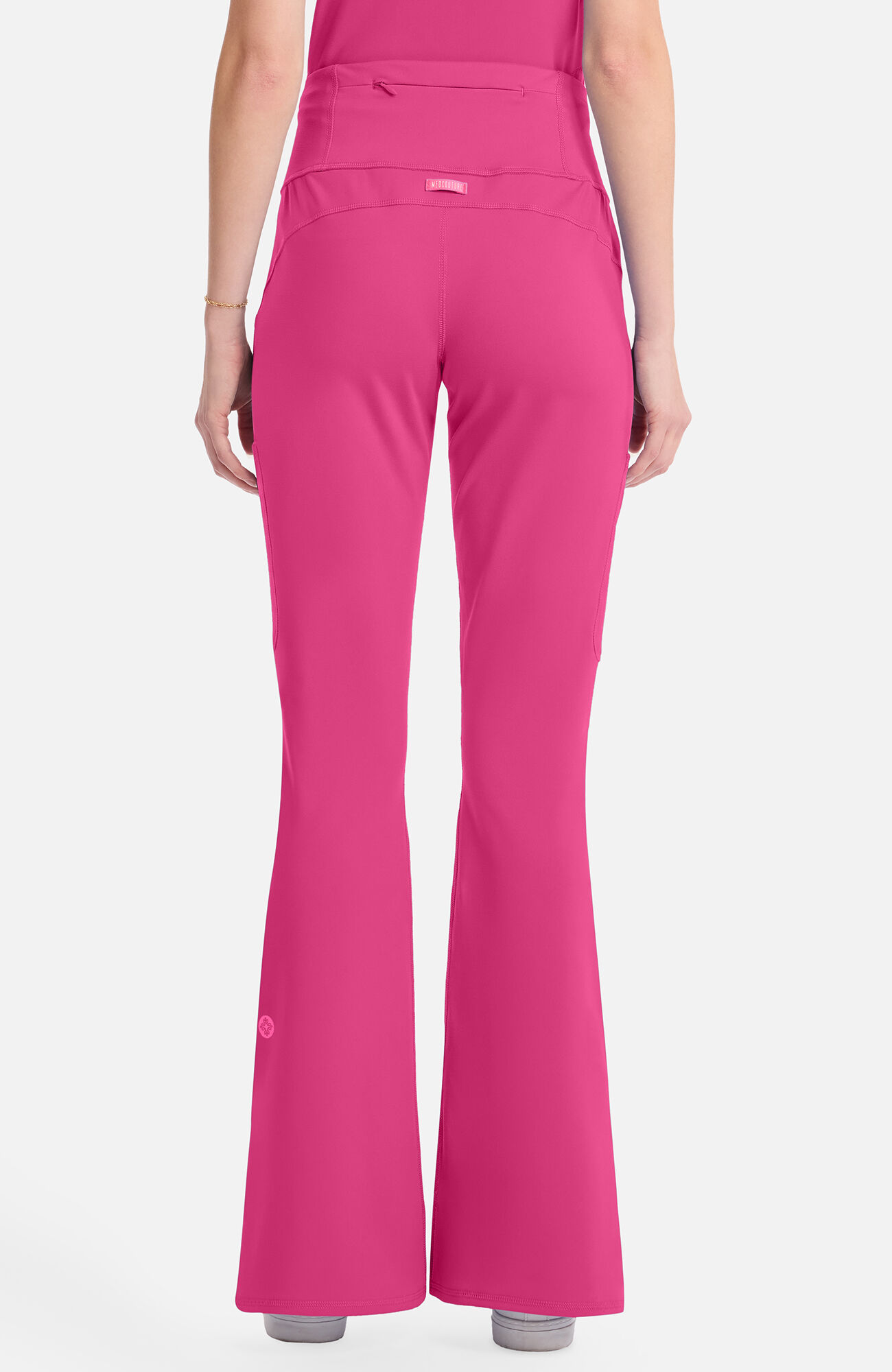 Women's Knit Flare Leg Yoga Scrub Pant, , large