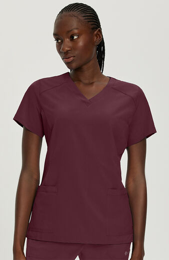 Women's V-Neck Solid Scrub Top, Women's V-Neck Solid Scrub Top