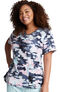 Women's Soft Side Camo Print Scrub Top, , large