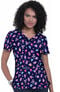 Clearance Women's Leslie Turtle Print Scrub Top, , large