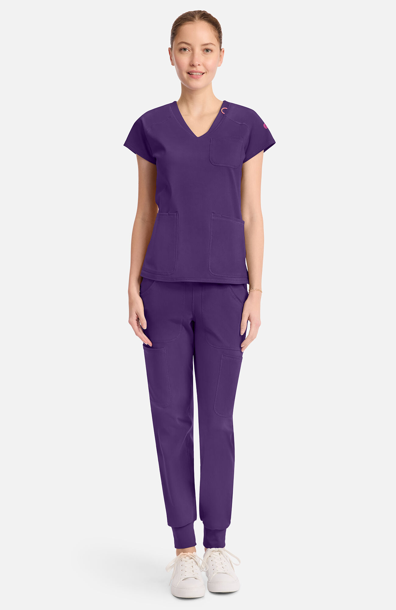 Women's Knit Raglan V-Neck Scrub Top