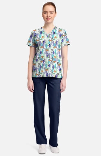 Women's Nemo And Dory Print Scrub Top Women's Nemo And Dory Print Scrub Top