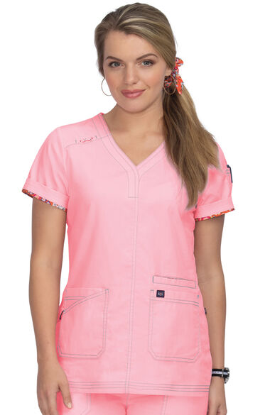 Women's Liv Solid Scrub Top, , large