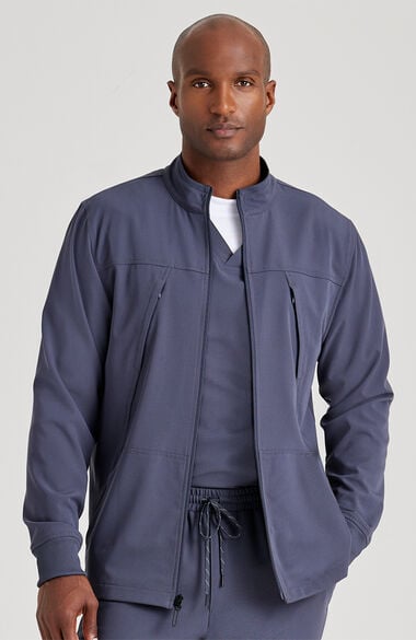 Barco Unify Men's Warm Up Scrub Jacket, , large