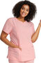 Women's Y-Neck Solid Scrub Top, , large