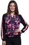 Clearance Women's Zip Front Warm-Up Abstract Print Scrub Jacket, , large