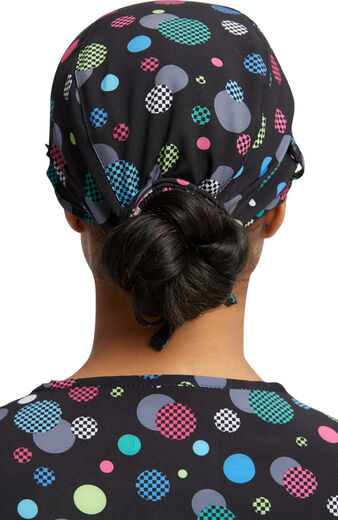 Women's Checker Dots Print Scrub Hat