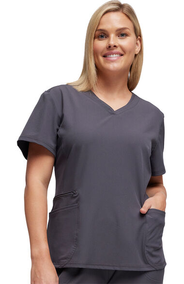 Women's Packable V-Neck Scrub Top, , large