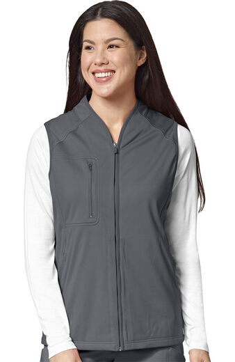 Women's Solid Scrub Vest, Women's Solid Scrub Vest