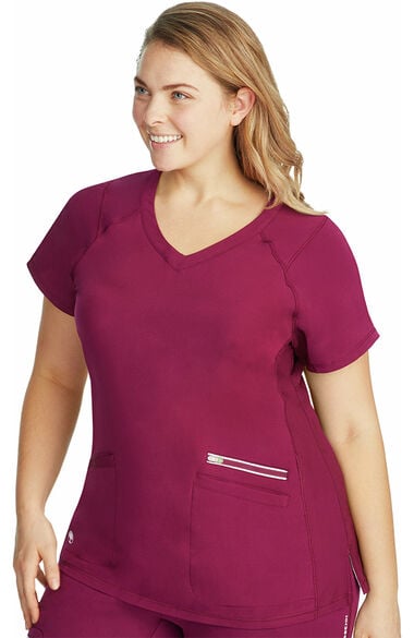 Clearance Women's Serena V-Neck Solid Scrub Top, , large