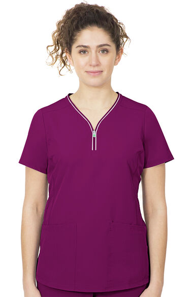 Women's Sonia Stretch Solid Scrub Top, , large
